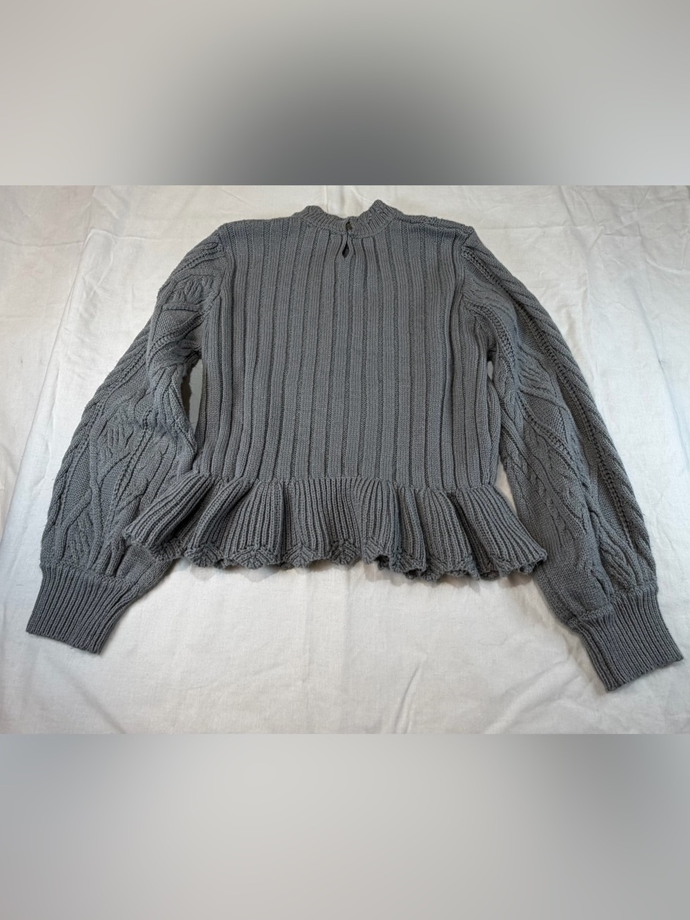 Chelsea&Violet Girls Cable Knit Sweater grey - Picture 2 of 8